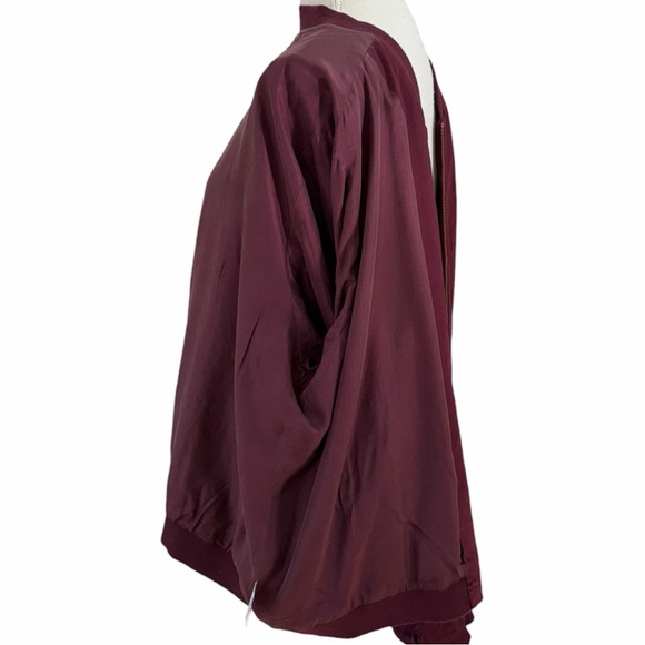 Johnny Was Workshop Silk Lined Embroidered Bomber Jacket Crane Pagoda Size XL - Picture 8 of 11